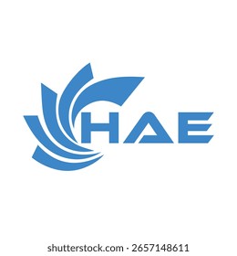HAE Briefdesign. HAE Letter Technology Logo Design auf weißem Hintergrund. HAE Monogram Logo Design für Unternehmer und Unternehmen
