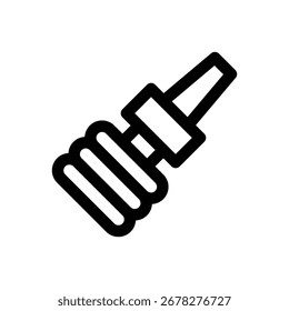 Hämostatisches Pulver. Bearbeitbares Strichvektorsymbol.