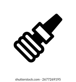 Polvo hemostático. Icono de Vector de trazo delineado con detalles rellenos de negro.