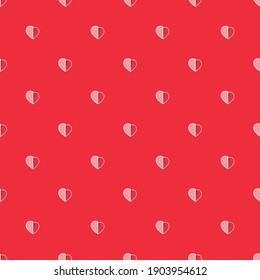 Haerts seamless pattern, Heart pattern on red background.	