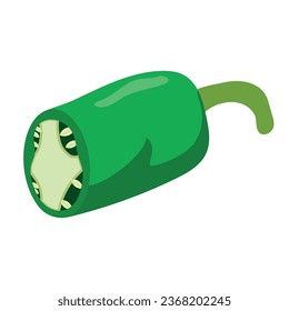haf jalapeno green vector isolated