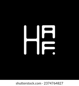 Diseño vectorial del logotipo de la letra HAF, logotipo simple y moderno de HAF. Diseño de alfabetos lujosos HAF  