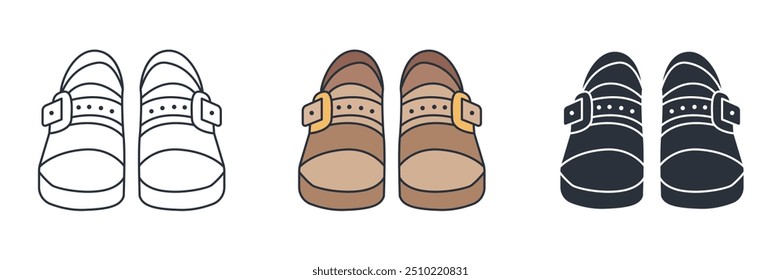 Haferlschuhe icon symbol vector illustration isolated on white background