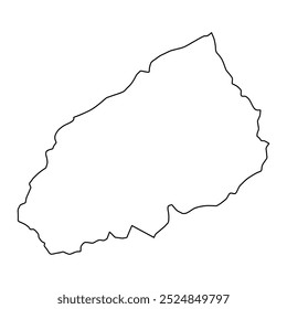 Mapa del distrito de Hafizabad, división administrativa de Pakistán. Ilustración vectorial.