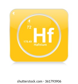 hafnium chemical element button
