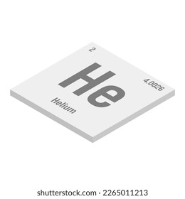 Hafnium, Hf, gray 3D isometric illustration of periodic table element with name, symbol, atomic number and weight. Transition metal with various industrial uses, such as in nuclear reactors, aerospace