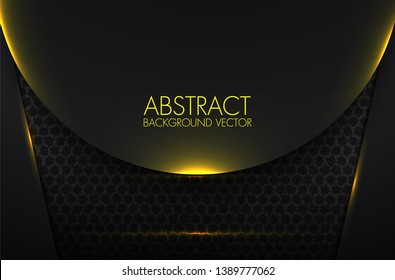 haft circle glow yellow background or stainless texture background vector seamless hexagon