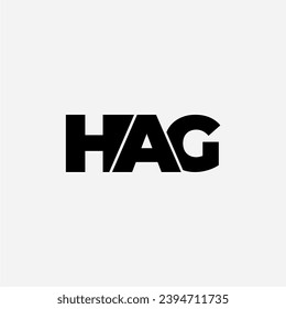 HAG letter monogram typography logo vector
