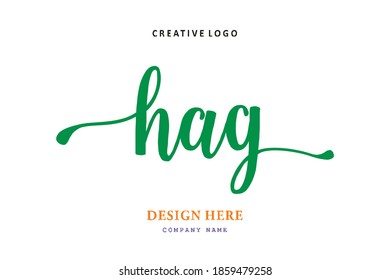 HAG lettering logo is simple, easy to understand and authoritative