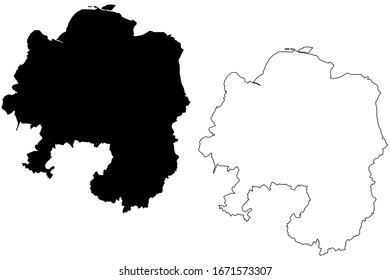 Hagen City (Federal Republic of Germany) map vector illustration, City of Hagen map