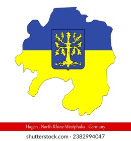 Hagen Flag - North Rhine-Westphalia,Germany (EPS)