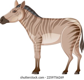 Hagerman Horse extinct animal vector illustration