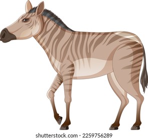 Hagerman Horse extinct animal vector illustration