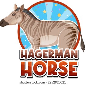 Hagerman horse extinction animal banner illustration