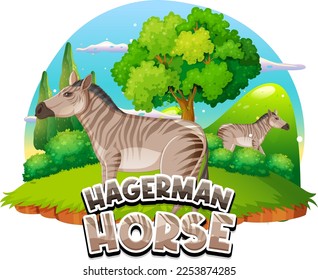 Hagerman horse extinction animal  illustration