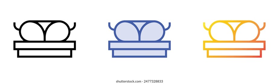 haggis icon. Linear, Blue Fill and Gradient Style Design Isolated On White Background