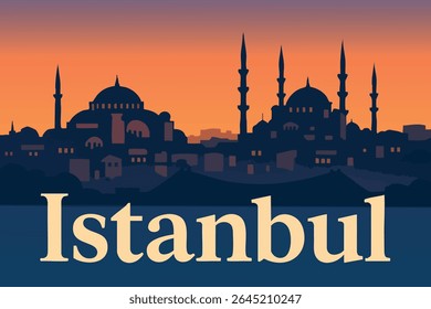 A Santa Sofia ao pôr do sol apresenta uma vista majestosa, com a luz dourada lançando um brilho mágico sobre esta estrutura icônica, misturando a arquitetura bizantina e otomana no coração de Istambul