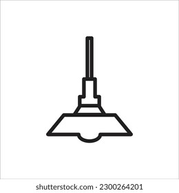 haging lamp line new vector icon