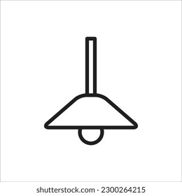 nuevo icono vectorial de la línea de la lámpara de intercalación