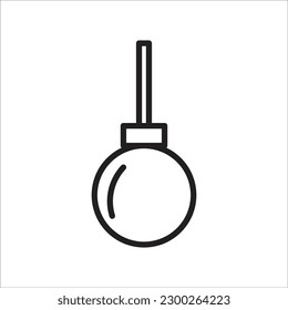 nuevo icono vectorial de la línea de la lámpara de intercalación
