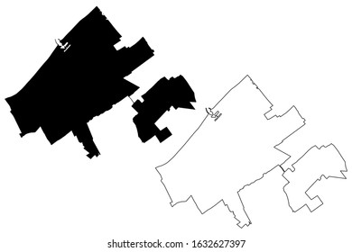 The Hague City (Kingdom of the Netherlands, Holland) map vector illustration, scribble sketch City of Den Haag map