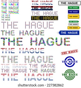 The Hague (Den Haag) text design set