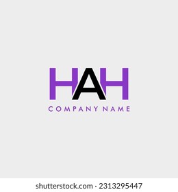 HAH initial letter monogram logo