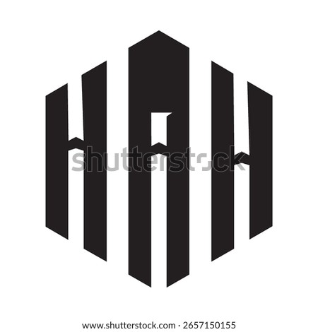 HAH letter design. HAH letter technology logo design on white background. HAH Monogram logo design for entrepreneur and business