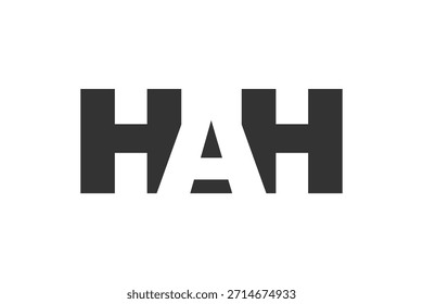HAH logo design. Initial letter H A H bold font style for tech startups, consulting, corporate branding. Creative company name, headlines typography identity, trendy logotype. Vector illustration.