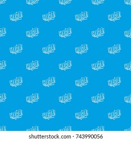 HAHA, comic text sound effect pattern repeat seamless in blue color for any design. Vector geometric illustration