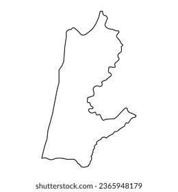 Haifa District map, administrative division of Israel.