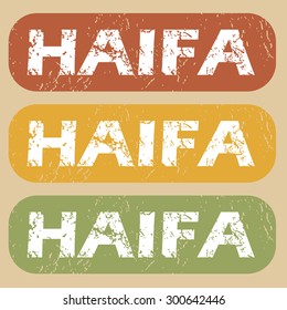 Haifa on colored background