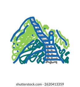 haiku stairs doodle icon sketch vector. haiku stairs sign. isolated symbol illustration