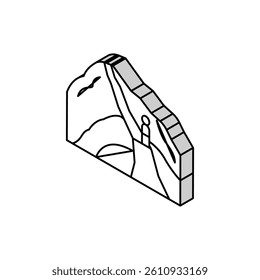 haiku stairs isometric icon vector. haiku stairs sign. isolated symbol illustration