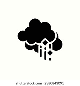 icono negro de granizo, icono aislado en fondo claro, perfecto para sitio web, blog, logo, diseño gráfico, medios sociales, interfaz de usuario, aplicación móvil