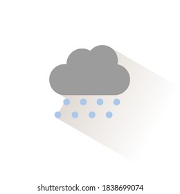 Granizo y nube. Icono de color aislado. Ilustración de vectores meteorológicos