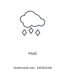 Hail concept line icon. Linear Hail concept outline symbol design. This simple element illustration can be used for web and mobile UI/UX.