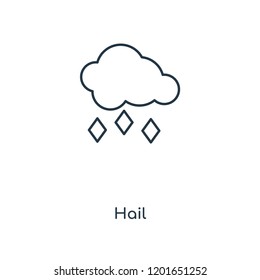 Hail concept line icon. Linear Hail concept outline symbol design. This simple element illustration can be used for web and mobile UI/UX.