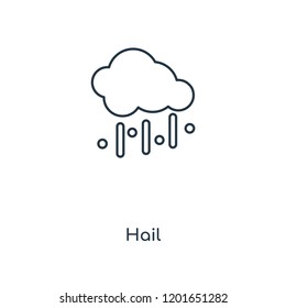 Hail concept line icon. Linear Hail concept outline symbol design. This simple element illustration can be used for web and mobile UI/UX.