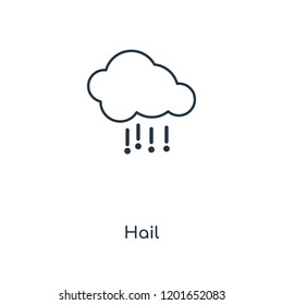 Hail concept line icon. Linear Hail concept outline symbol design. This simple element illustration can be used for web and mobile UI/UX.