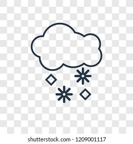 Hail concept vector linear icon isolated on transparent background, Hail concept transparency concept in outline style