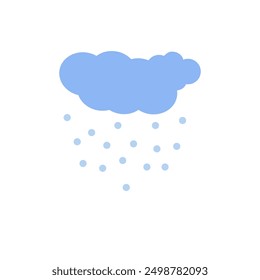 Hail cute hand drawn doodle minimalist vector illustration, simple symbol to describe weather, environment, climate cartoon object, weather forecast image