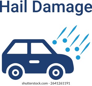 Hail damage icons, icons design