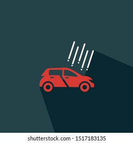 Hail Damage safety Icon vector - Car Hail Damage protection sign