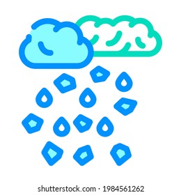 hail disaster color icon vector. hail disaster sign. isolated symbol illustration