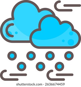 Hail Filled Style Icon Design