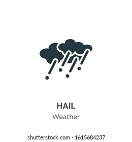 Hail glyph icon vector on white background. Flat vector hail icon symbol sign from modern weather collection for mobile concept and web apps design.