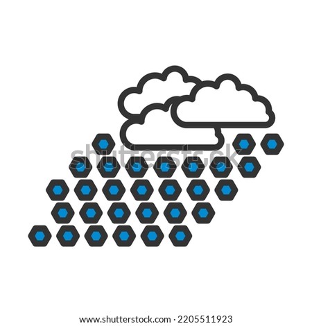 Hail Icon. Editable Bold Outline With Color Fill Design. Vector Illustration.
