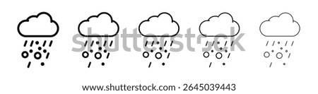 Hail icon filled flat sign concept for web design.