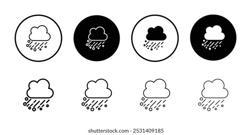 Hail icon Flat fill set collection